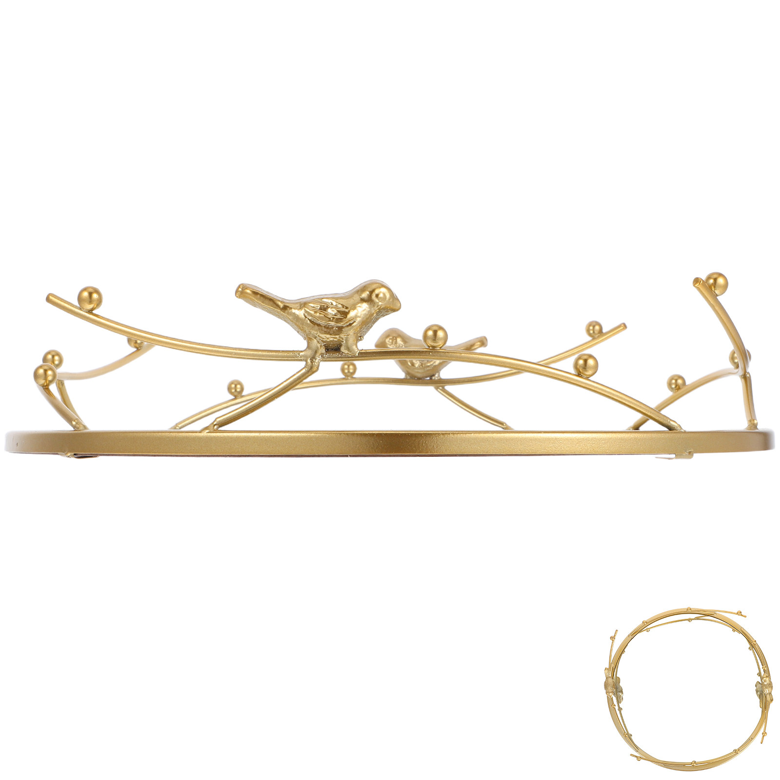 Decorative Mirror - Plateau de maquillage rond doré nordique