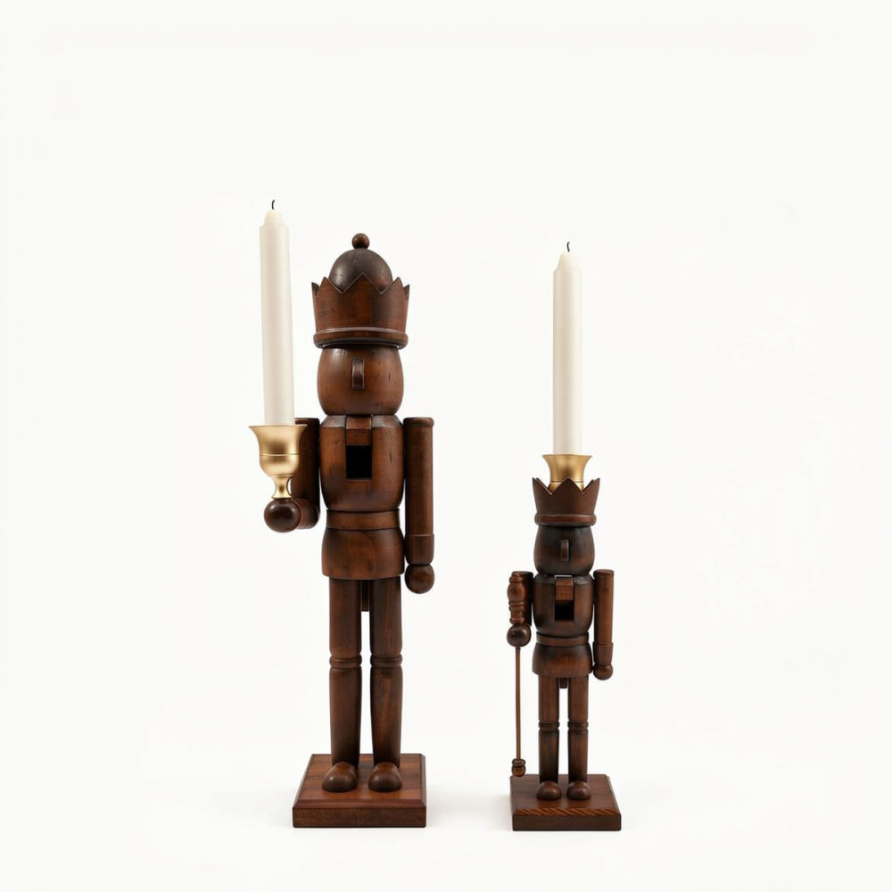 Candle Holder Decor - Casse-noisette de style vintage avec bougeoir