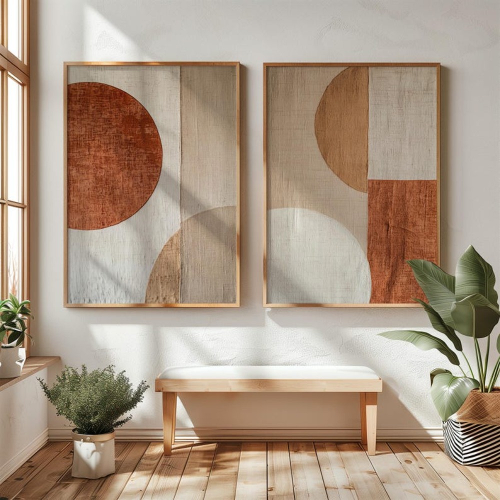 Abstract Canvas Set - Lot de 2 tableaux sur toile