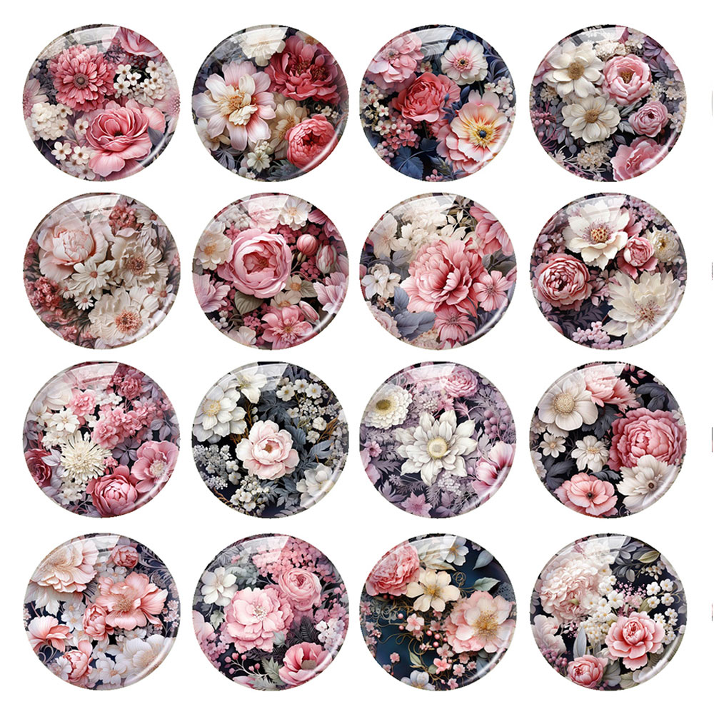 Vase Decor - Cabochons en verre à dos plat,