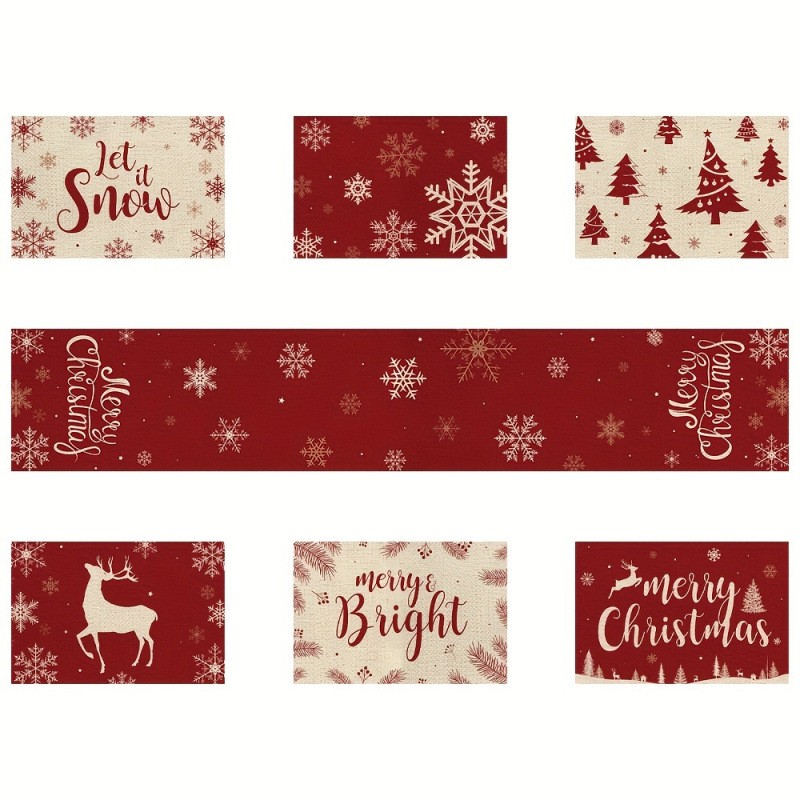 L'ensemble de napperon de Noël - Table Runner avis et prix