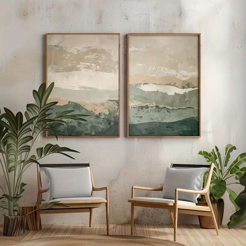 Lot de 2 tableaux sur toile Wa - Abstract Canvas Set avis et prix