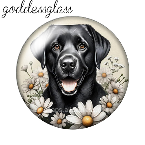 Adorables chiens parmi les fle - Vase Decor avis et prix