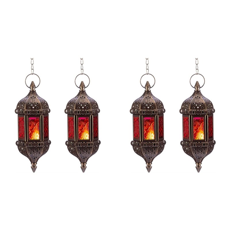 AB34-4 pièces, lanternes décor - Candle Holder Decor avis et prix