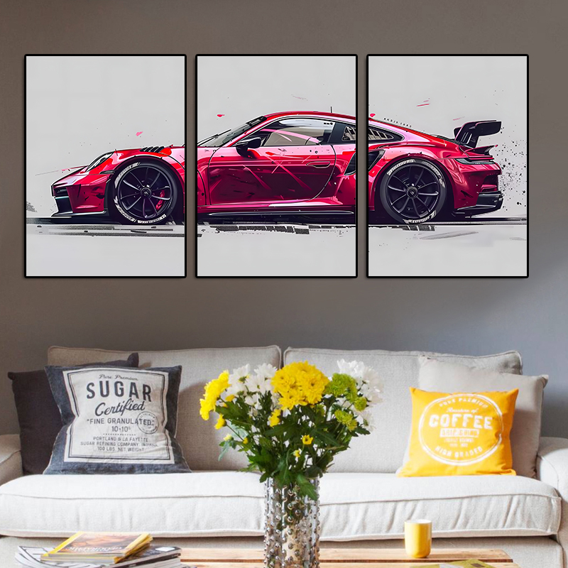 Lot de 3 affiches de supercars - Abstract Canvas Set avis et prix