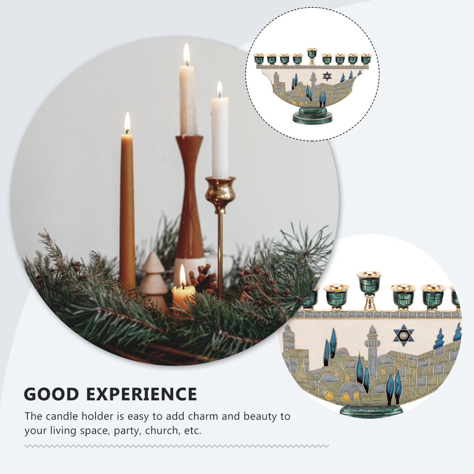 Menorah de Jérusalem, porte-bo - Candle Holder Decor avis et prix
