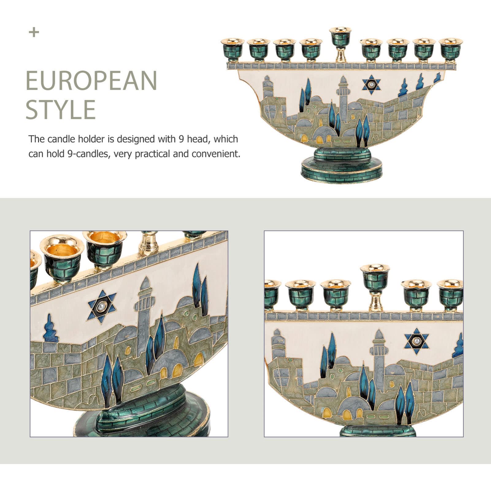 Menorah de Jérusalem, porte-bo - Candle Holder Decor avis et prix
